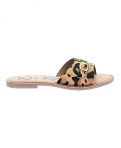 Стильные кожаные мюли Kick Diwana Kickers, коричневый