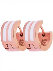 Adeliás Женские серьги - серьги-кольца на шарнирах из нержавеющей стали серебристого цвета