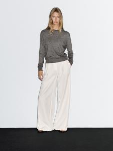 Свитер из смесовой шерсти с круглым вырезом Massimo Dutti, Medium Grey