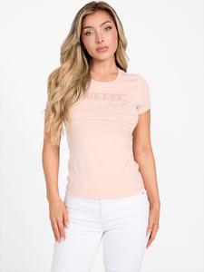 Футболка Eco Viktoria с камнями Guess Factory, розовый