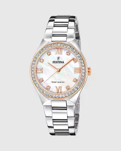 F20658/1 Solar Energy женские часы из серебристой стали Festina, серебряный