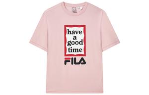 Футболка унисекс розовая Fila, розовый