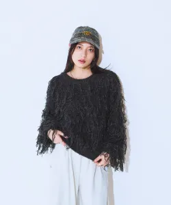 Короткий пуловер с бахромой Jeanasis, цвет Black(09)