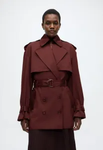 Короткое пальто-тренч aster Bardot, Deep Plum