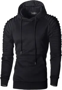 Мужской однотонный теплый худи Unisex Adult Fleece с карманом