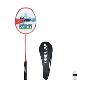 YONEX Полноуглеродная бадминтонная ракетка для атаки с жесткой головой начального уровня унисекс высокой эластичности flash red