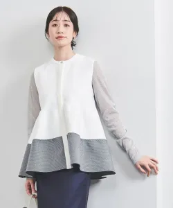 Брошь в виде ленты P, вязаный жилет United Arrows, цвет Off White