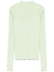 Victoria Beckham топ в рубчик, зеленый