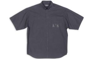 Рубашка мужская темно-серая Balenciaga, темно-серый