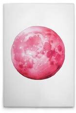 Картина на холсте A.S. Création Pink Moon цвет weisspink