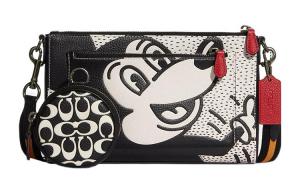 COACH Кожаный кроссбоди Холден средний черно-белый