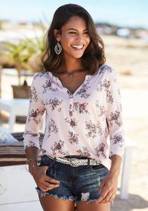 LASCANA Женские топы с рукавами 3/4, комплект из 2 шт, розовый