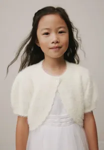 Кардиган с коротким рукавом прямого кроя Next, Ecru