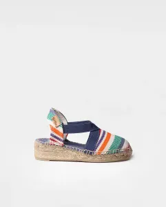 Эспадрильи для девочек из полосатой ткани с эластичным ремешком Toni Pons, мультиколор
