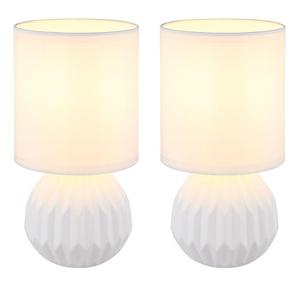 Настольная лампа, керамическая, белая, комплект из 2 штук Globo Lighting, белый