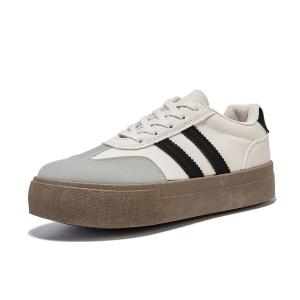 Белые кроссовки увеличивающие рост легкие низкие повседневные женские белые VICTORIA&VERA, V-HJY-T-1 черные