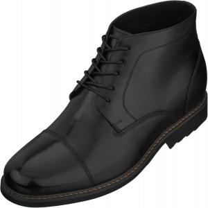 Мужские невидимые ботинки CALTO на каблуке, увеличивающие рост - темно-коричневые кожаные ботинки на шнуровке с мыском и внутренней отделкой из искусственного меха - на 76 см выше - Y41081 - Размер 10.5 D(M) US No Brand, черный