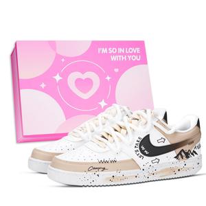 Nike Court Vision 1 Wild Wilderness устойчивые к истиранию низкие кроссовки для скейтбординга унисекс белый коричневый