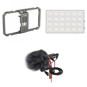 SmallRig Universal Mobile Phone Cage with Compact RGB LED Light