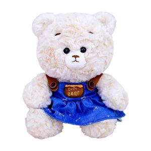 Плюшевая кукла Cartoon Cute Denim Tribe Bear Teddy Bear, высота 25 см TLXT, Apricot Bear