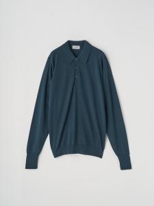 Классическая трикотажная рубашка-поло с длинными рукавами | Дорсет | 30 г, свободный крой