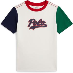Футболка Polo Ralph Lauren Kids Logo Color-Blocked Cotton Tee, цвет Nevis Multi