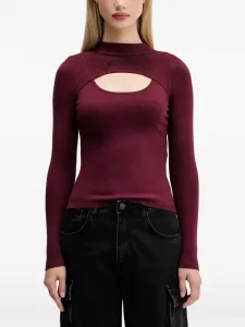 Трикотажный свитер с вырезами Karl Lagerfeld Jeans, красный