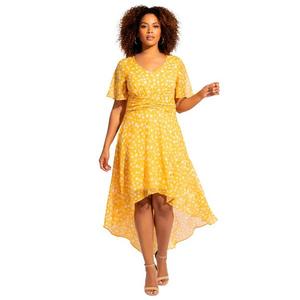 Женское платье миди plus size high-low Avenue, Sunset Speckle Dot
