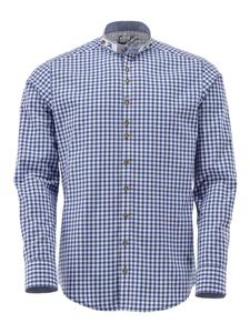 Традиционная рубашка Прабу средне-синего цвета OS-Trachten