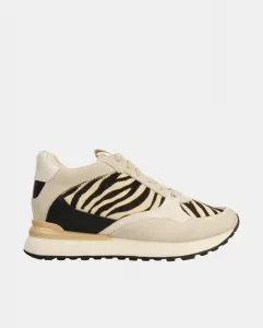 Леопардовые замшевые кроссовки на платформе Gioseppo, бежевый