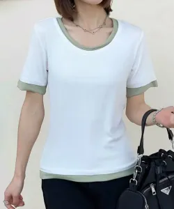 Футболка Ribbed в различных цветовых сочетаниях Aimoha - Select -, цвет White