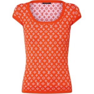Топ Lv Monogram Jacquard Knit LOUIS VUITTON, оранжевый