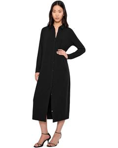 Женское платье Eileen Fisher Stretch Jersey Knit Classic Collar, Black
