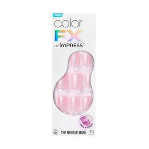 KISS imPRESS No Glue Mani Press-On Nails Color FX Pop Star Светло-розовый Короткий размер Squoval Форма Включает 30 подушечек для подготовки ногтей Инструкции 1 маникюрный карандаш 1 мини-пилочка