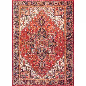 Коврик для внутреннего и наружного использования Patrice nuLOOM, 91x152 см, темно-оранжевый