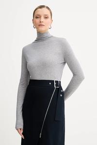 Лонгслив с шерстью Boss, серый