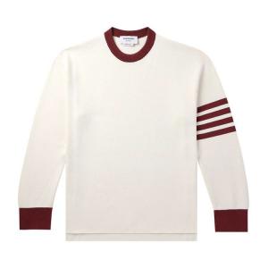 Пуловер Thom Browne Rugby Fit Milani Stitch Crew Neck Pullover 'White'