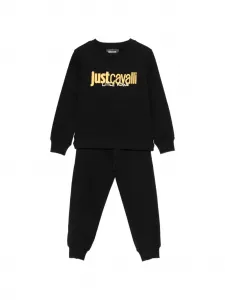 Спортивный костюм с логотипом Roberto Cavalli Junior, черный