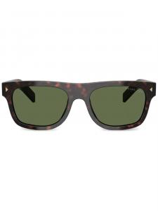 Prada Eyewear солнцезащитные очки с металлическим декором, коричневый