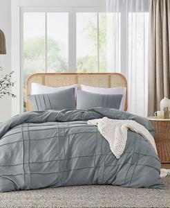 Портер, мытые, плиссированные, 2 шт. Комплект одеял, Twin/Twin XL 510 Design, серый