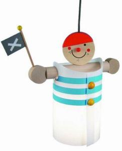 Детский подвесной светильник 20x40x30 см, синий/красный/белый