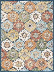 SAFAVIEH Heritage Collection ковер, 275 x 366 см, Blue & Rust, ручной работы традиционный восточный шерстяной, идеально для помещений с высокой проходимостью в гостиной, спальне (HG351M)
