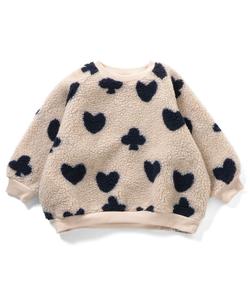 Жаккардовая толстовка с боа