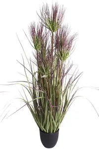 Искусственная трава Botanic-Haus "Кипрский травяной куст" Ø/55х95 см, зеленый/бордовый