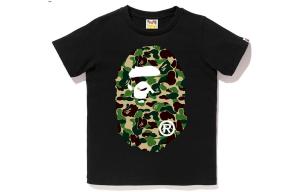 Футболка Bape Color Camo Big Ape Head Black/Black A BATHING APE, Black Pink