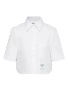 Рубашка оксфорд с короткими рукавами THOM BROWNE, белый