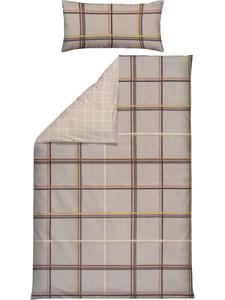 Двустороннее постельное белье из высококачественной фланели бежевого цвета Erwin Müller, 135x200 см + 40x80 см