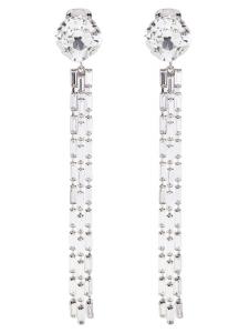 Серьги с бахромой Alessandra Rich, серебристый