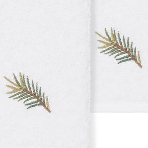 Linum Home Textiles Турецкий хлопок Pierre Набор из 2 предметов украшенных мочалок, темно-серый