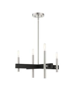 Датская люстра с четырьмя плафонами Livex, цвет silver-tone